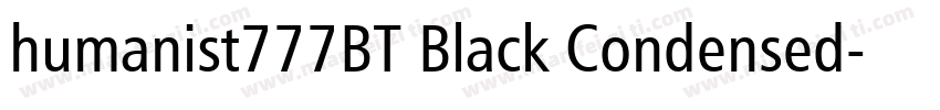 humanist777BT Black Condensed字体转换